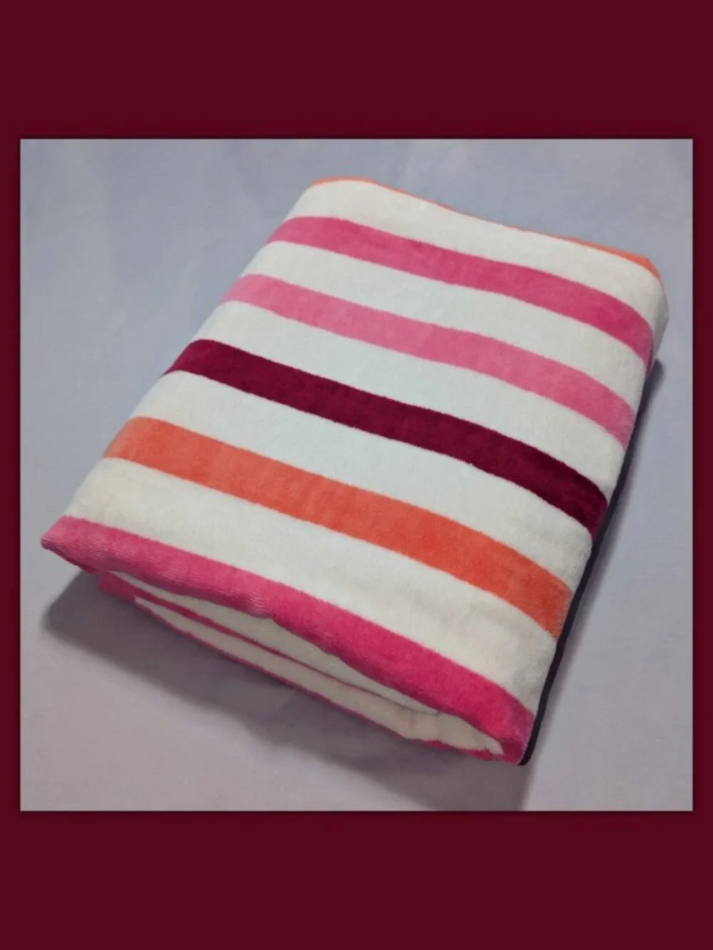 NWOT Kate Spade New York Beach Towel - Striped - Pink, White, Maroon, Orange